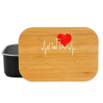 Bonn skyline heartbeat Bonn I love my Bonn - Lunch Box - black - Front