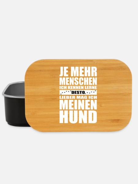 Lebensmotto Hundehalter Druck - Lunch Box - Schwarz