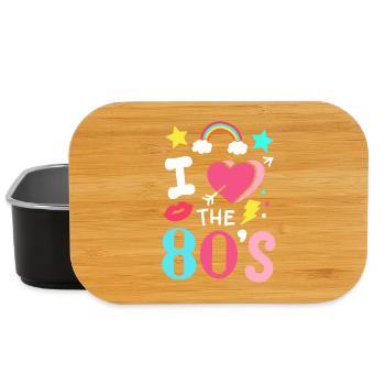 80s Eighties Party Music - Lunch Box - black - Front