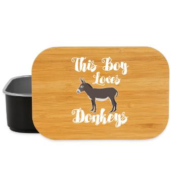 Donkey - This Boy Loves Donkeys - Boîte à goûter - noir - Devant