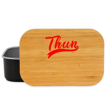 Logo rouge de l’écriture de Thoune - Boîte à goûter - noir - Devant