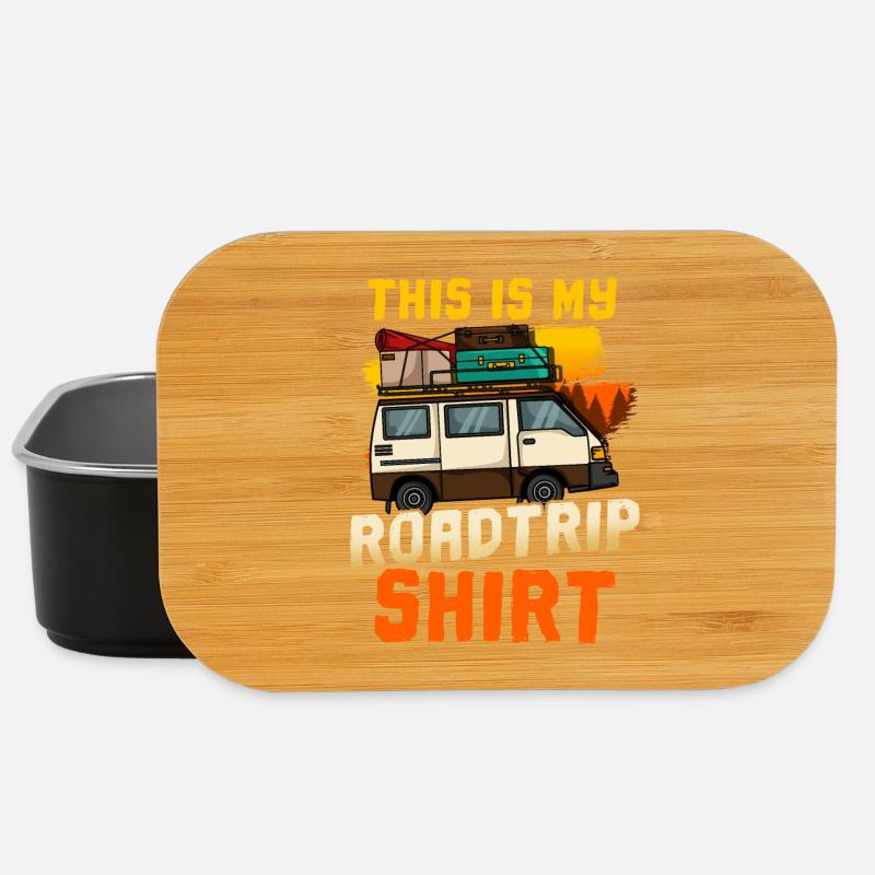 Motorhome Camping Retro - Lunch Box - black