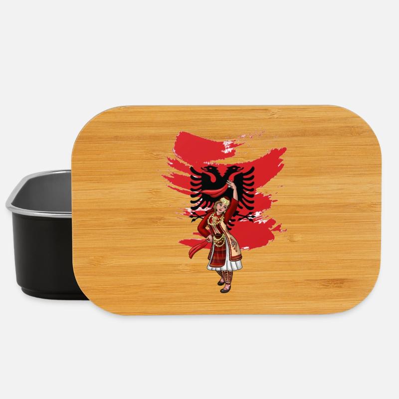 Albanian Flag "Albanian Nuse" - Lunch Box - black
