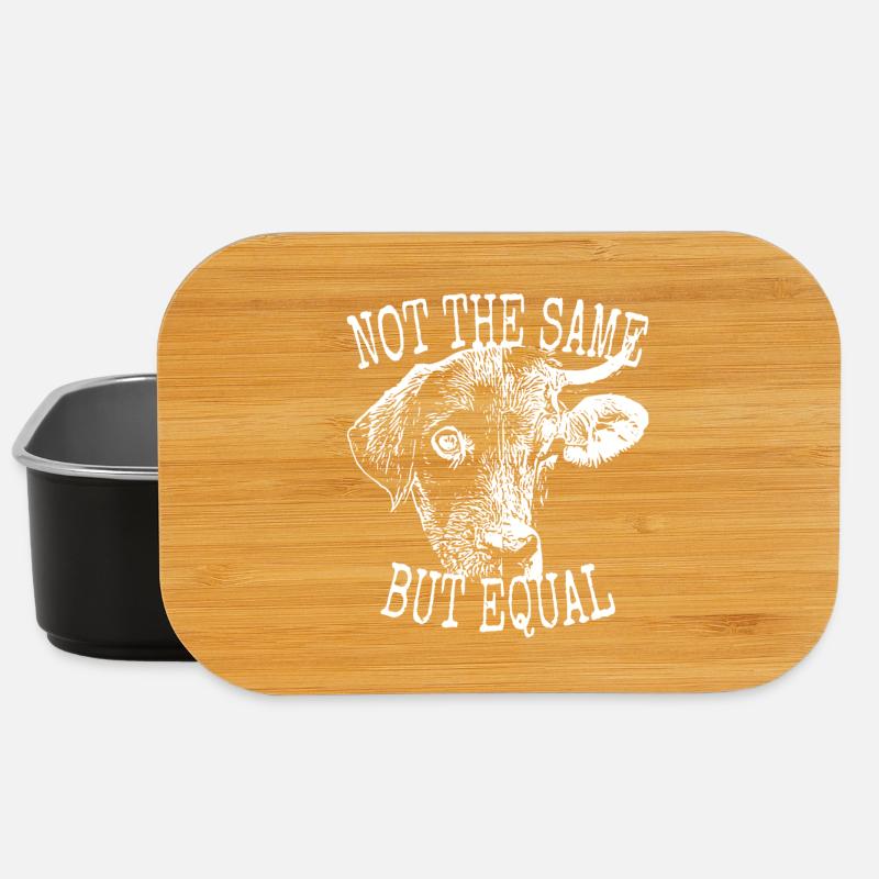 Vegan Not The Same But Equal Vegetarier Tierfreund - Lunch Box - Schwarz