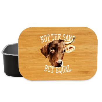 Vegan Not The Same But Equal Vegetarier Tierfreund - Lunch Box - Schwarz - Vorne