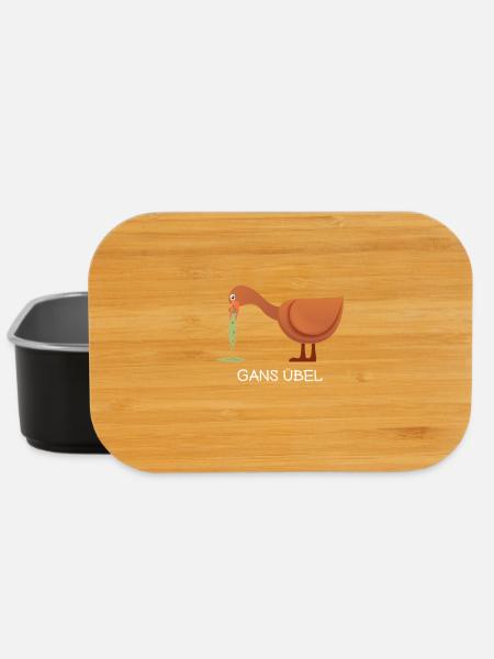 Gans lustige Bilder Gans mein Humor Gänserich Meme - Lunch Box - Schwarz