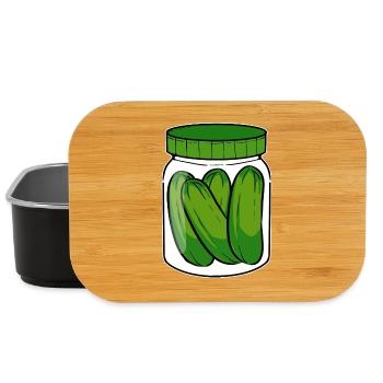 Pickled cucumber vegan - Lunch Box - black - Front