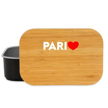 Paris With A Heart I Love Paris Paris Is My - Lunch Box - black - Front