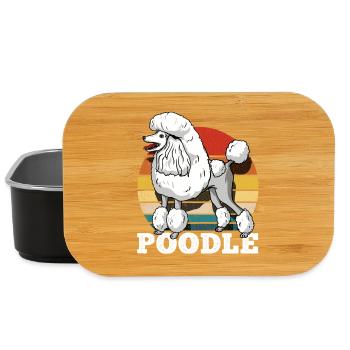 Retro Poodle - Lunch Box - black - Front