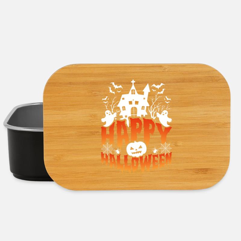 Happy Halloween Gruselhaus Szene - Lunch Box - Schwarz