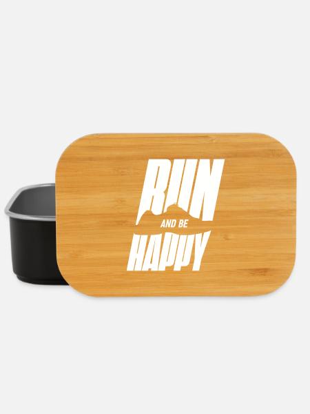 Running happily - Lunch Box - black