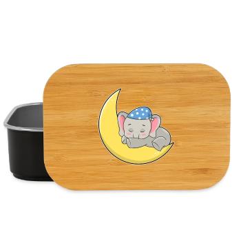 Lune éléphant - Boîte à goûter - noir - Devant