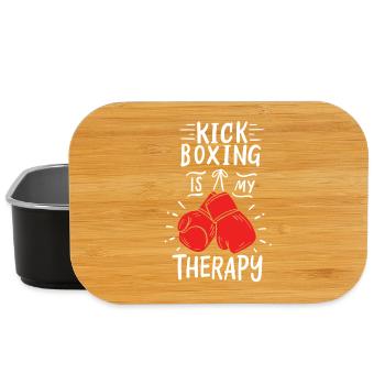 Kickboxing kickboxer - Lunch Box - black - Front