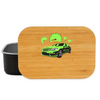Car Tuning Tacho Auto Automobil Raser PS Rally - Lunch Box - Schwarz - Vorne