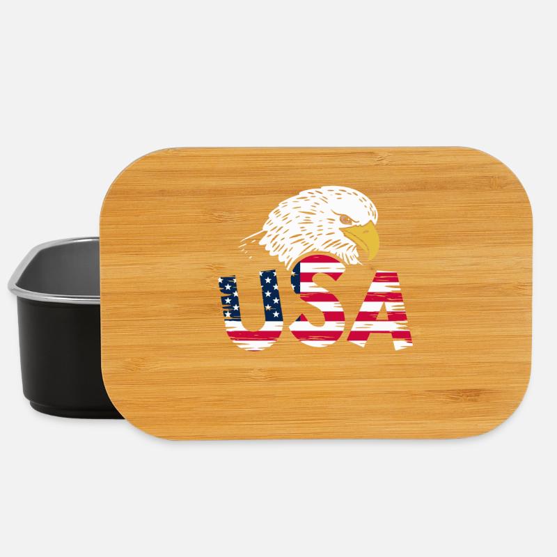 USA Adler - Lunch Box - Schwarz