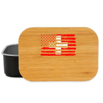USA Flagge Schweiz - Lunch Box - Schwarz - Vorne