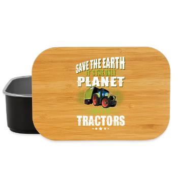 Landwirt Traktor Lustiger Spruch - Lunch Box - Schwarz - Vorne