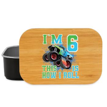 6 Jahre Geburtstag Monstertruck - Lunch Box - Schwarz - Vorne