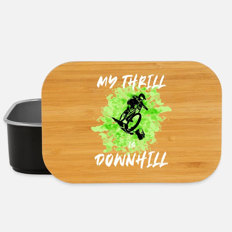 My Thrill is Downhill Mountainbike Geschenk - Lunch Box - Schwarz