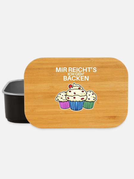 Mir reichts ich geh Backen Lustig Bäcker Geschenk - Lunch Box - Schwarz
