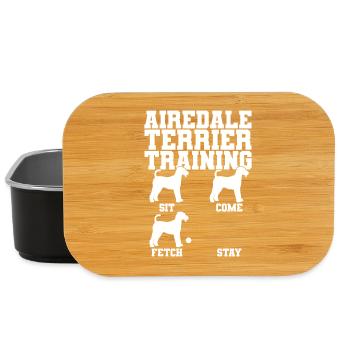Airedale Terrier Dog Training Dog Trainer - Lunch Box - black - Front