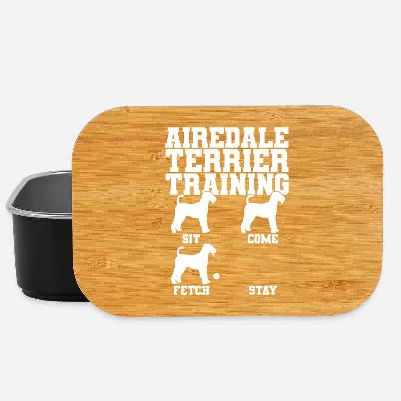 Airedale Terrier Training - Lunch Box - Schwarz