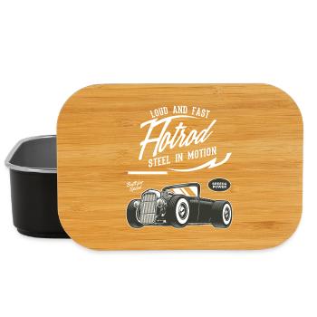 Hot Rod Hotrod Vehicle Vintage Retro - Lunch Box - black - Front