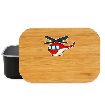 Löschflugzeug Feuerwehr Helikopter - Lunch Box - Schwarz - Vorne