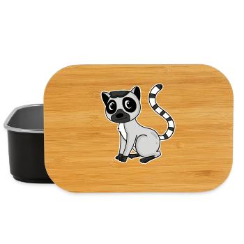 Lemur Primat Cadeau - Boîte à goûter - noir - Devant