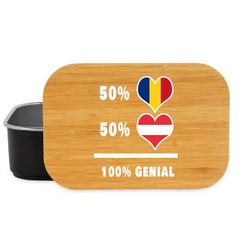 Roumanie et Autriche Genial / Cadeau - Boîte à goûter - noir - Devant