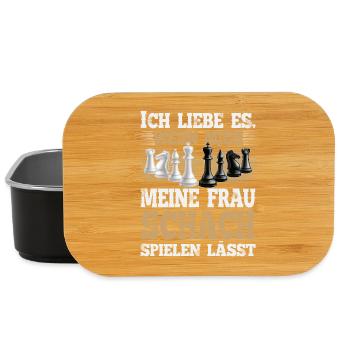 Schach Lustiger Spruch - Lunch Box - Schwarz - Vorne