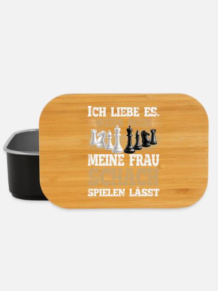 Schach Lustiger Spruch - Lunch Box - Schwarz