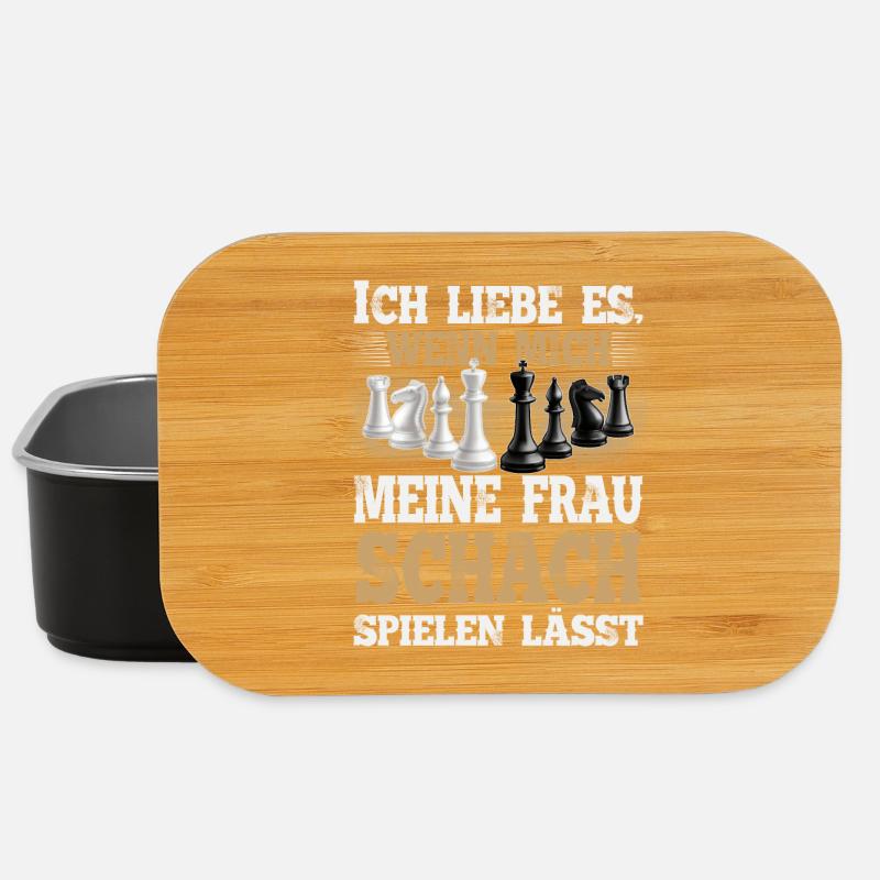 Schach Lustiger Spruch - Lunch Box - Schwarz