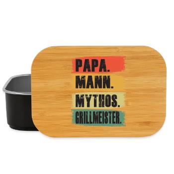 Papa Mann Mythos Grillmeister Grillmaster BBQ - Lunch Box - Schwarz - Vorne