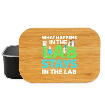 What Happens In The Lab Stays In Lab Chemie Labor - Boîte à goûter - noir - Devant