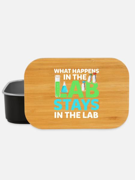 What Happens In The Lab Stays In Lab Chemistry Lab - Lunch Box - black