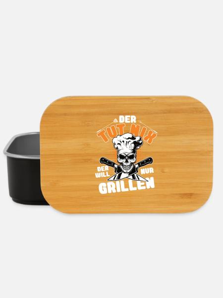 Grillen Grillmeister Grillmaster Grillschürze - Lunch Box - Schwarz