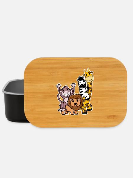 Niedliche Tiere - Lunch Box - Schwarz