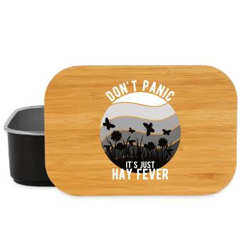"Don't Panic It's Just Hay Fever" Heuschnupfen - Lunch Box - Schwarz - Vorne