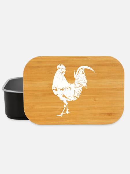 Rooster Chicken Rooster - Lunch Box - black