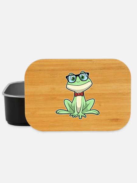 Frosch Nerd Buch Brille - Lunch Box - Schwarz