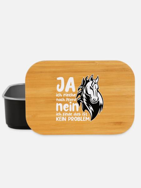 Rieche nach Pferd Nein Kein Problem Pferdenarr - Lunch Box - Schwarz