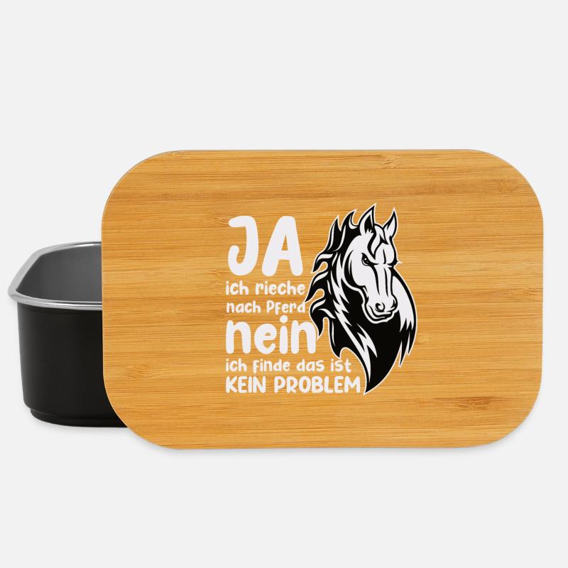 Rieche nach Pferd Nein Kein Problem Pferdenarr - Lunch Box - Schwarz