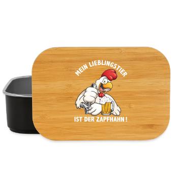 Mein Lieblingshahn ist der Zapfhahn Biertrinker - Lunch Box - Schwarz - Vorne