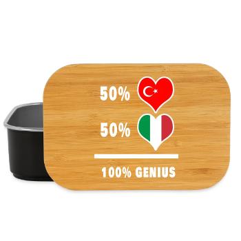 Italien und Türkei genial / Geschenk - Lunch Box - Schwarz - Vorne