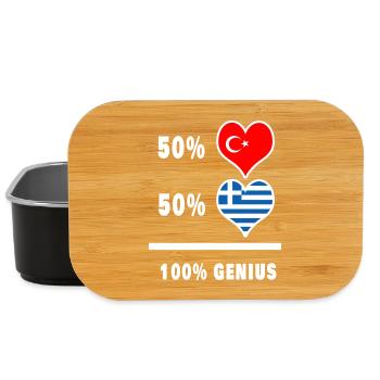 Griechenland und Türkei genial / Geschenk - Lunch Box - Schwarz - Vorne