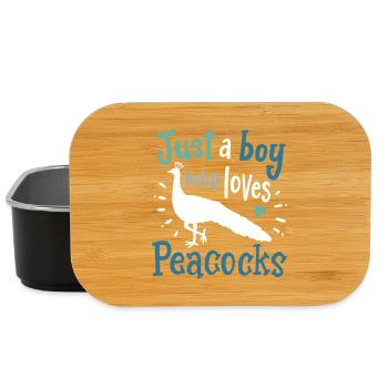 Peacocks birds peacock peacock lovers - Lunch Box - black - Front