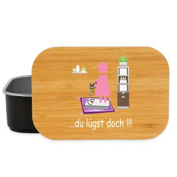 Lustiges Badezimmer Bild - Lunch Box - Schwarz - Vorne