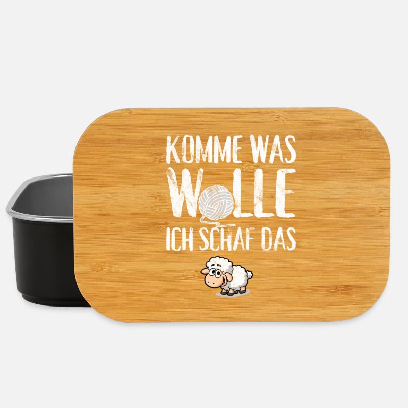 Komme was Wolle ich Schaf das - Lunch Box - Schwarz