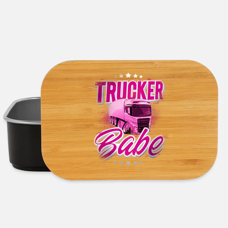 Lkw Fahrerin Trucker Babe - Lunch Box - Schwarz